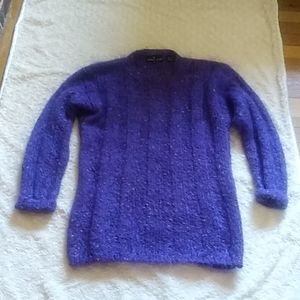 Carole Little Mohair Purple Sweater Sz. M